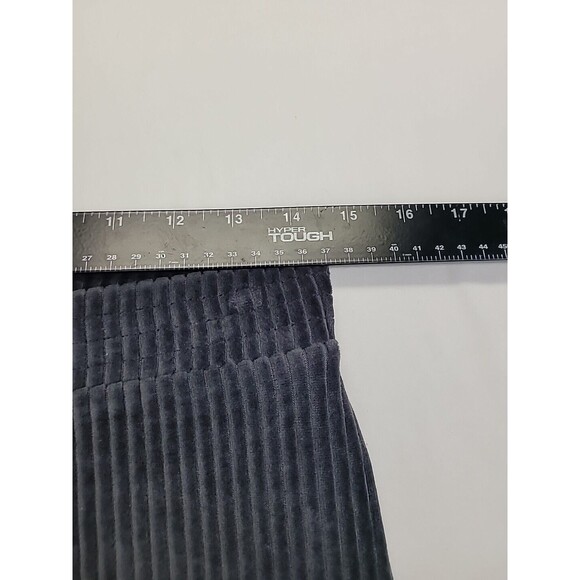 Aerie Juniors Ribbed Pull On Pants Gray Size M Short Flared Cotton Blend - Picture 6 of 9